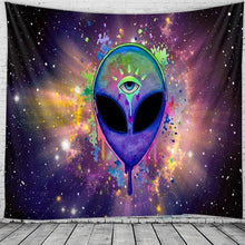 Load image into Gallery viewer, Evil Eye Alien Tapestry
