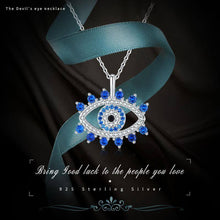 Load image into Gallery viewer, Sterling Silver Evil Eye Lucky Blue Eye Pendant Neckalces
