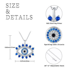 Load image into Gallery viewer, Sterling Silver Evil Eye Lucky Blue Eye Pendant Neckalces
