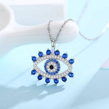 Load image into Gallery viewer, Sterling Silver Evil Eye Lucky Blue Eye Pendant Neckalces
